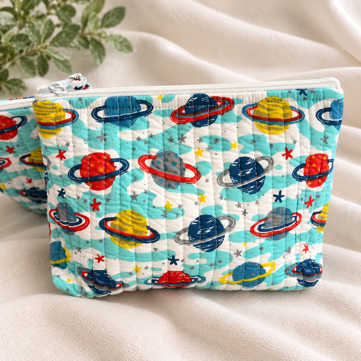 Kids Quilted Wash Bag- Space