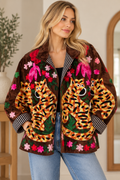 Tiger Garden Embroidered Velvet Jacket