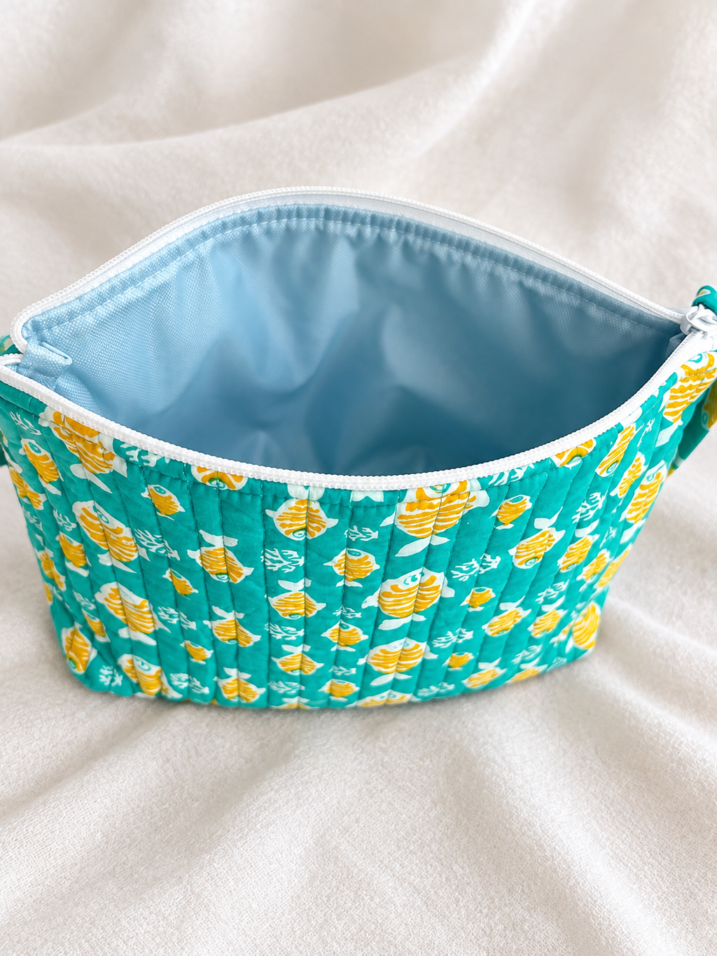 Kids Quilted Wash Bag – Fish
