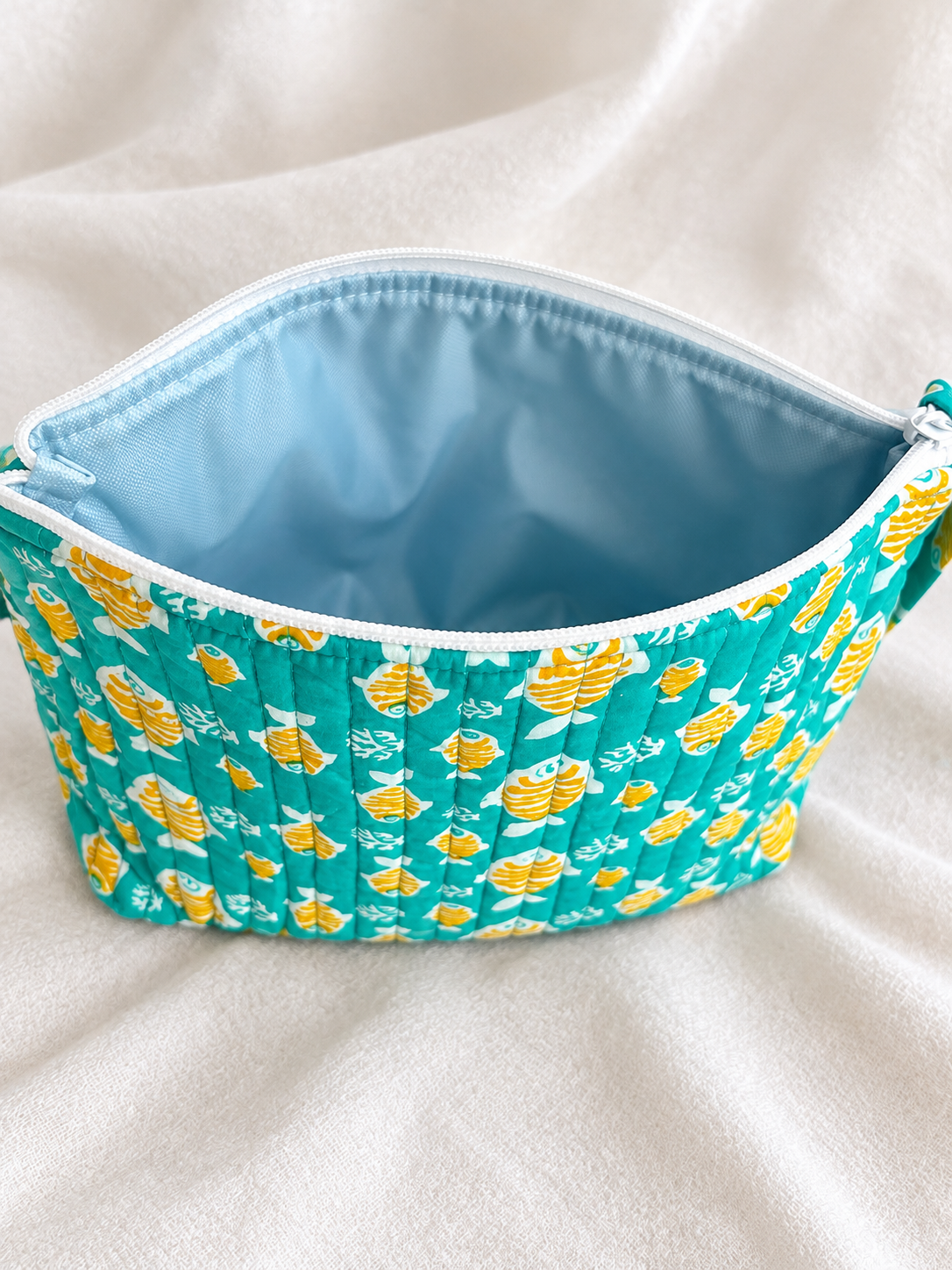 Kids Quilted Wash Bag – Fish
