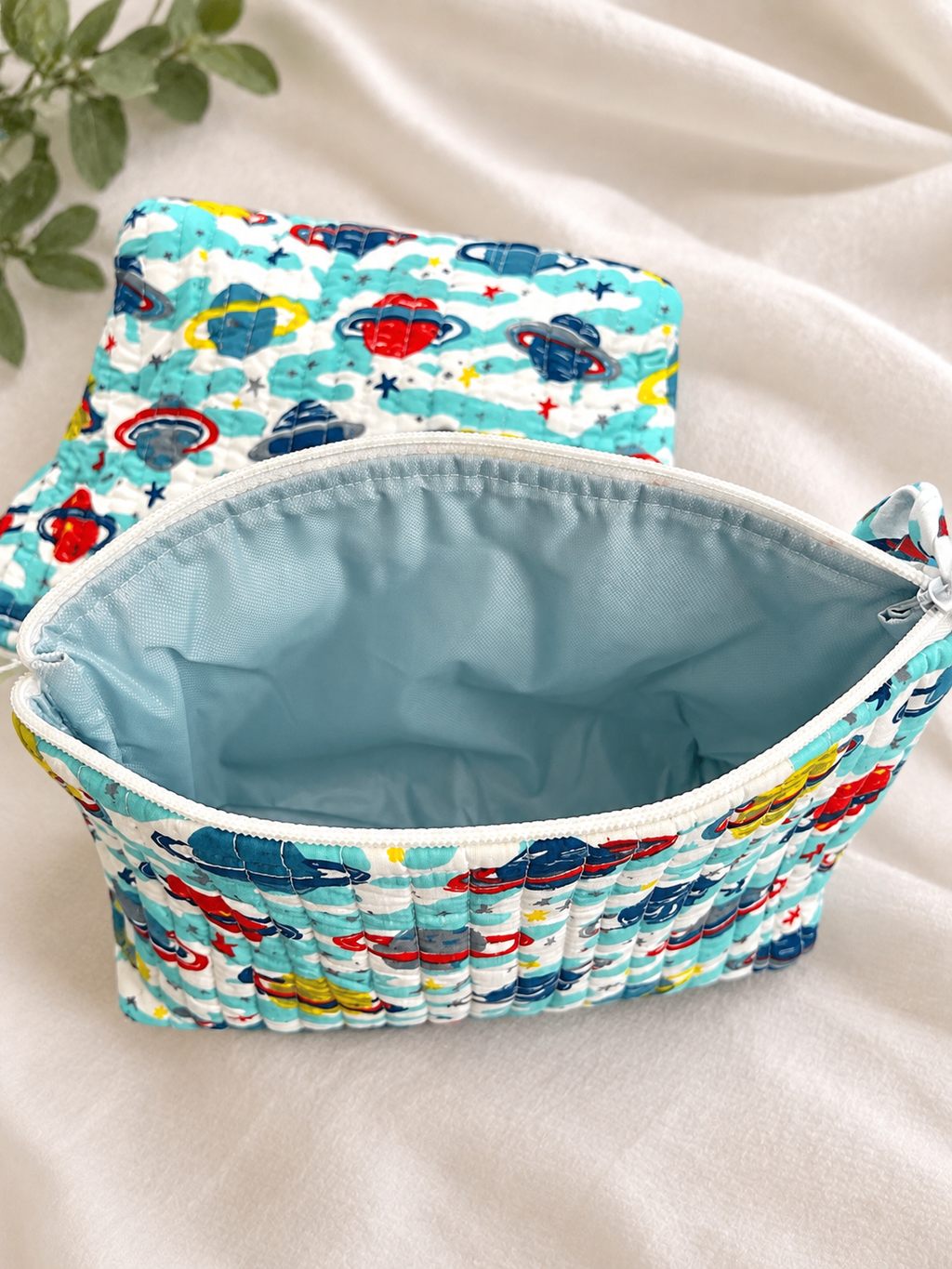Kids Quilted Wash Bag- Space