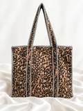 Leopard Quilted Tote Bag