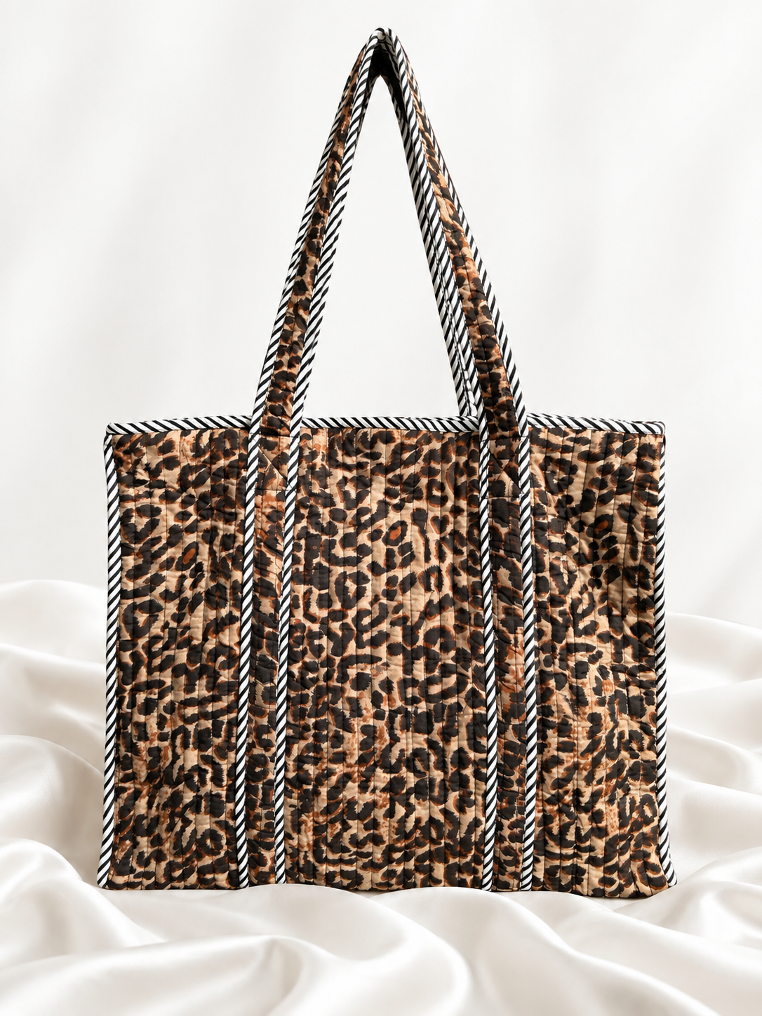 Leopard Quilted Tote Bag