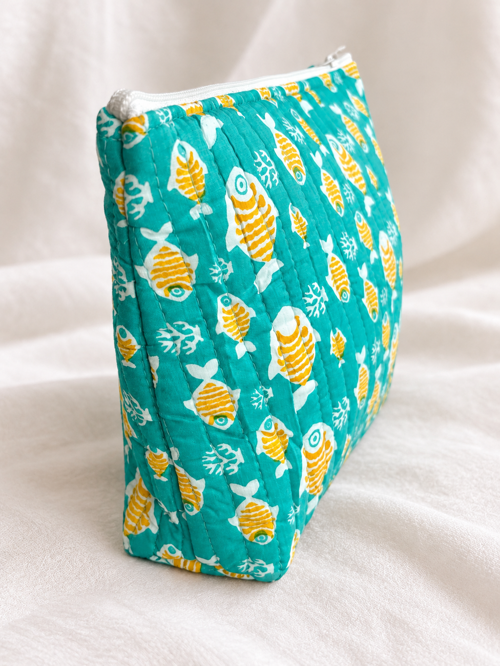 Kids Quilted Wash Bag – Fish