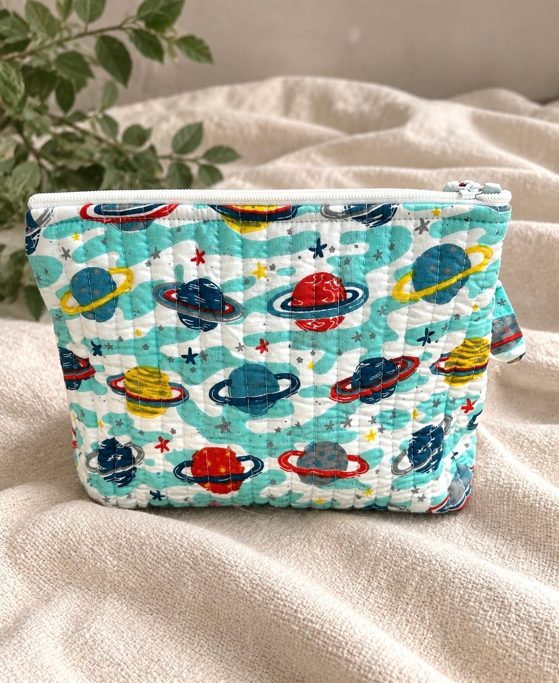 Kids Quilted Wash Bag- Space